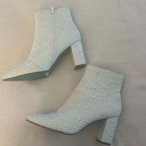 Betsey Johnson Pearl Booties